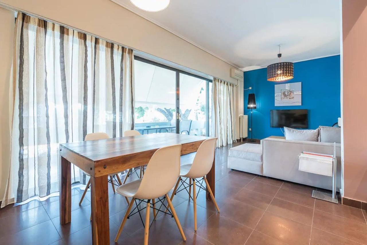 Glyfada Glass-Walled Designed Apt Atenas Exterior foto
