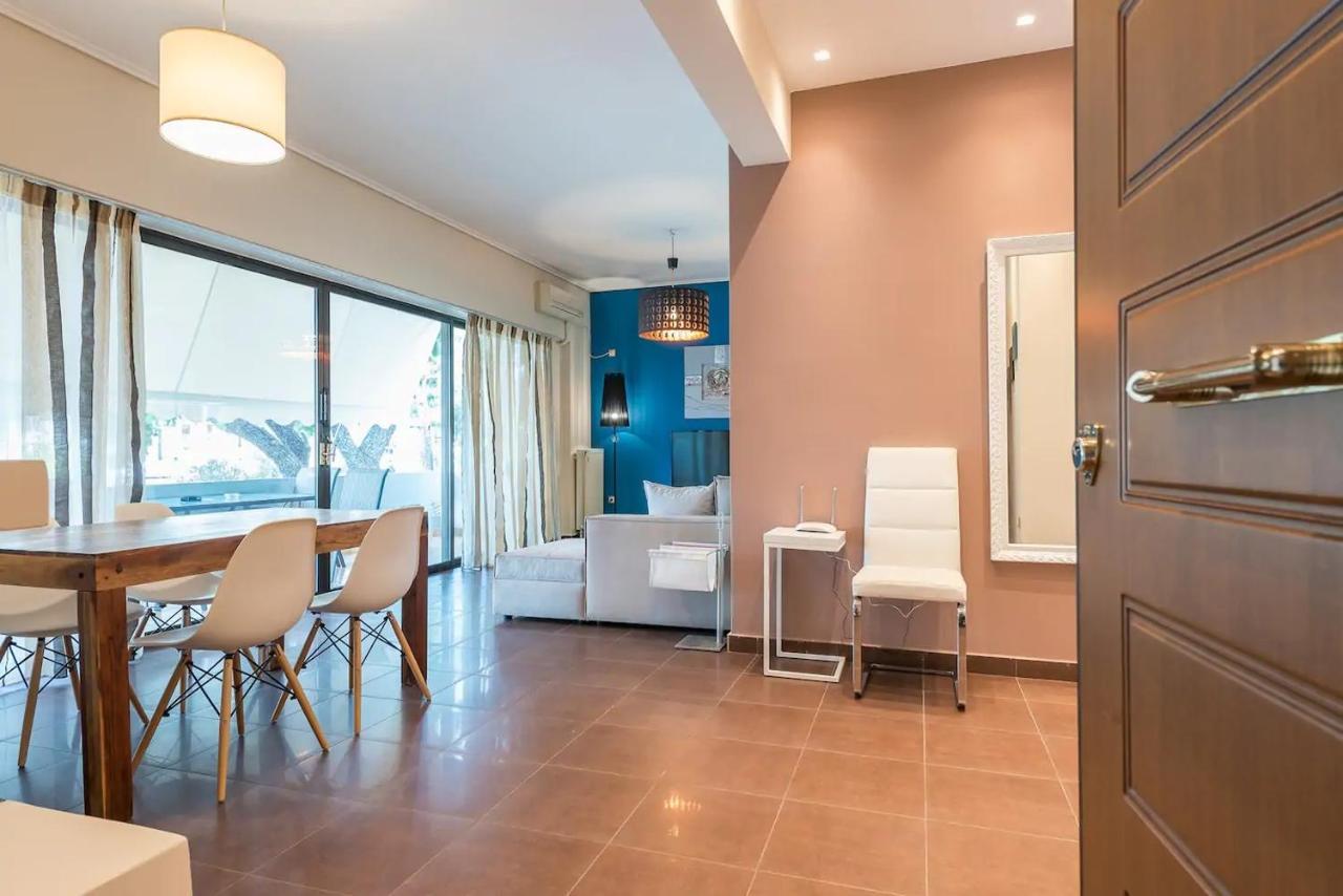 Glyfada Glass-Walled Designed Apt Atenas Exterior foto